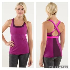 Lululemon Raspberry Pink Stuff Your Bra Tank